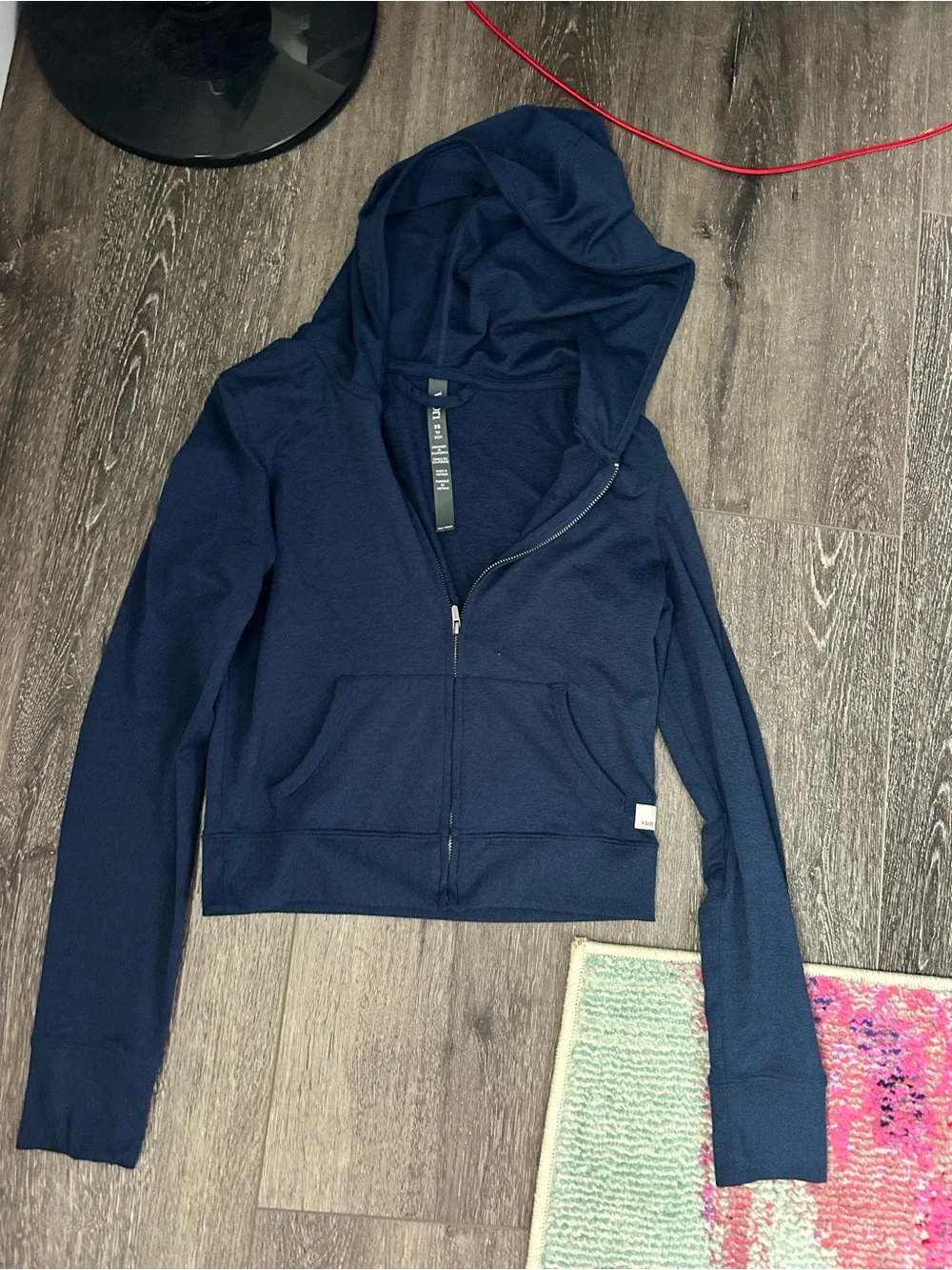 Vuori Halo Mini Full Zip Jacket in Blue Coast